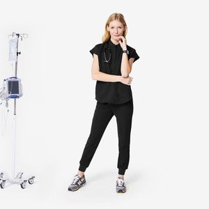 Black Zamora Figs Jogger Scrub Pants